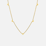 Fine Heart Charm Necklace - Gold