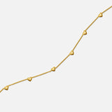 Mini Heart Chain Necklace - Gold