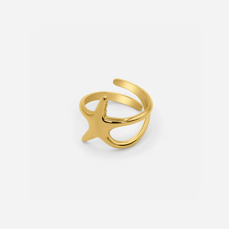 ADJUSTABLE SEA STAR RING - GOLD