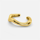 SCULPTURAL OPEN BRACELET - GOLD