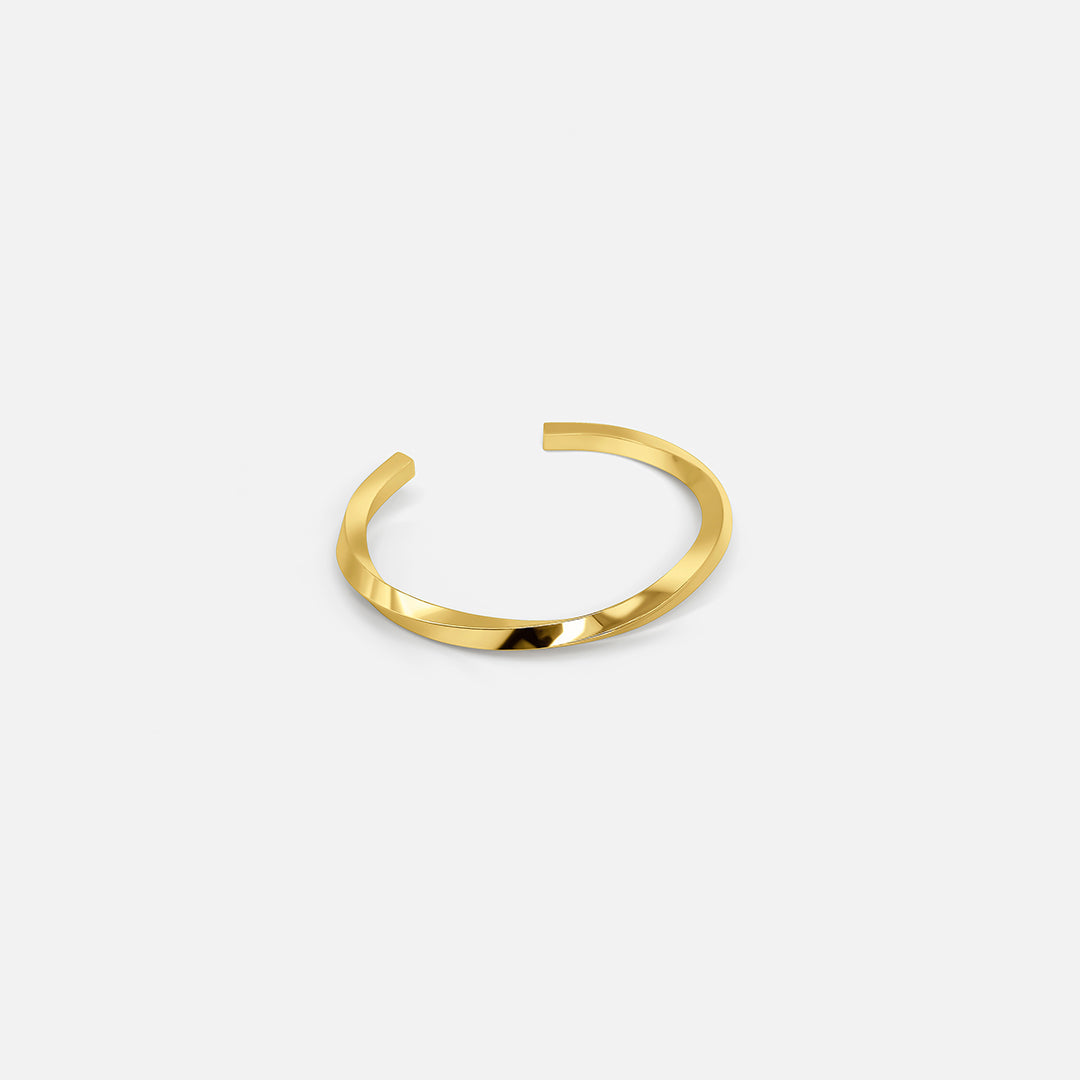 WAVE CUFF BANGLE GOLD