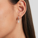 Solitaire Teardrop Sapphire Drops