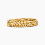 433 Gold Beaded Bracelet Stack