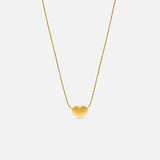 Mini Heart Pendant Necklace - Gold