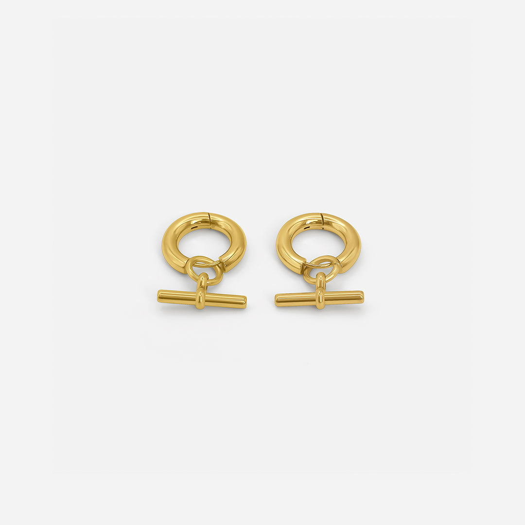 T-BAR HOOPS GOLD