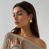 CUSHION EARRINGS GOLD