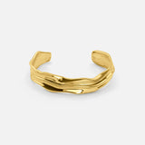 GOLD TEXTURED OPEN BRACELET