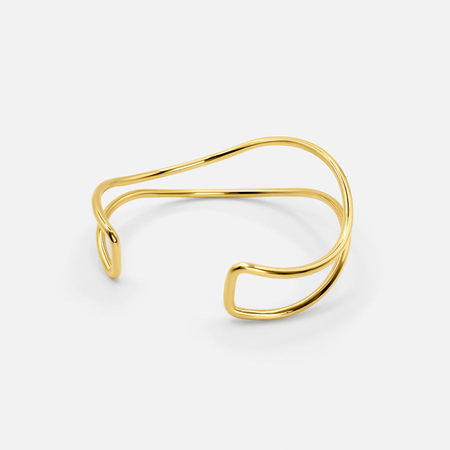 18K GOLD ADJUSTABLE WAVE BRACELET