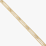 Crystal Beaded Layered Bracelet