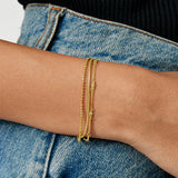 Crystal Beaded Layered Bracelet