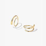 Gold Double Hoops