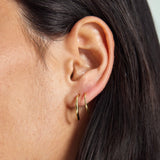 Gold Double Hoops