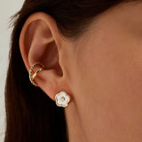 Mother of Pearl Flower Huggies