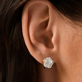 Mother of Pearl Flower Huggies