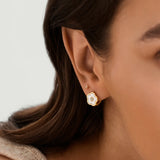 Mother of Pearl Flower Huggies