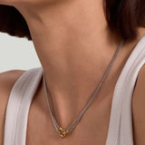 Mixed Linked Layered Necklace