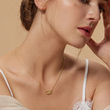 Rope Interlocking Heart Necklace