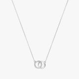 Pave Double Circle Necklace