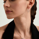 Pave Double Circle Necklace