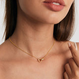 Pave Interlocking Double Circle Necklace