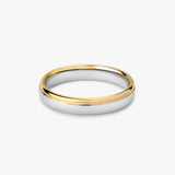 Bicolor Round Band Ring