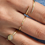 Wrap Crystal Claw Open Ring