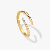 Wrap Crystal Claw Open Ring