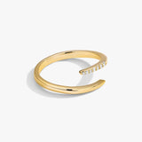 Wrap Crystal Claw Open Ring