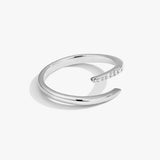 Wrap Crystal Claw Open Ring