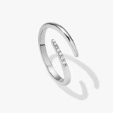 Wrap Crystal Claw Open Ring