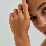 Twist Double Band Open Ring