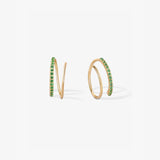 Half Pave Double Hoops