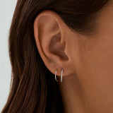 Half Pave Double Hoops