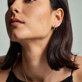 Half Pave Double Hoops