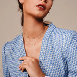 Pave & Prong Crystal Double Hoop Earrings