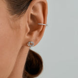Bezel Sapphire Ear Cuff