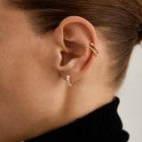 Bezel Sapphire Ear Cuff