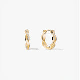 Twisted Pave Hoops