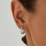 Medium Double Layered Hoops