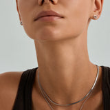 Silver Heart Linked Necklace