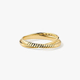 Gold Duo Crossover Ring