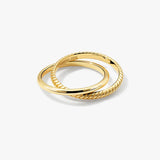 Gold Duo Crossover Ring