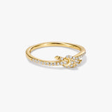 Knot Half Pave Ring