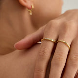 Pave Bar Stacker Ring