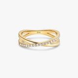 Pave Crossover Ring