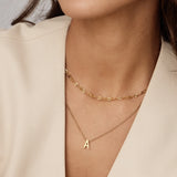 Dainty Initial Charm Necklace