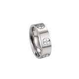 Julia Classic Stainless Steel Cross Rings for Women
