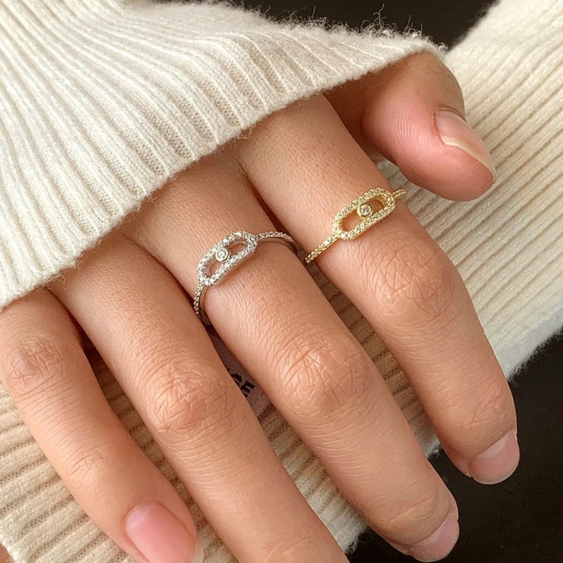 Emma - Geometric Ring for Women, Elegant Sterling Silver Design