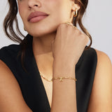 Paperclip Initial Charm Bracelet