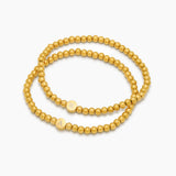 Engraved Initial Beaded Bracelet